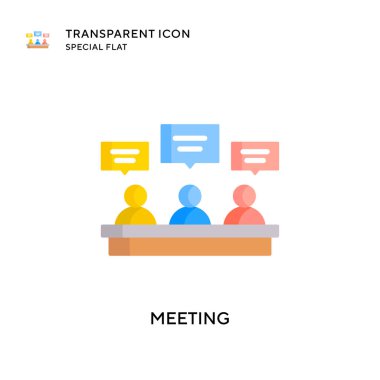 Vektör simgesi ile buluşuyorum. Düz çizim. EPS 10 vektörü.