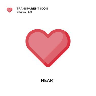 Kalp vektör simgesi. Düz çizim. EPS 10 vektörü.