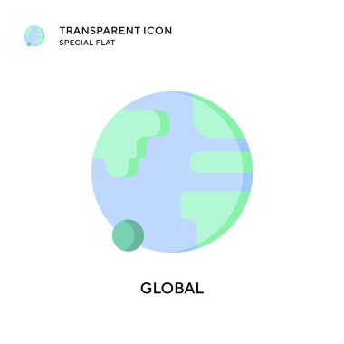 Küresel vektör simgesi. Düz çizim. EPS 10 vektörü.