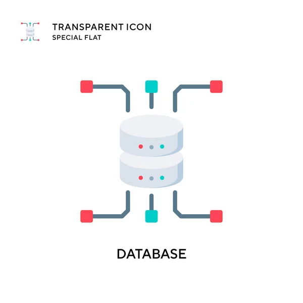 Icona Vettoriale Del Database Illustrazione Stile Piatto Vettore Eps — Vettoriale Stock