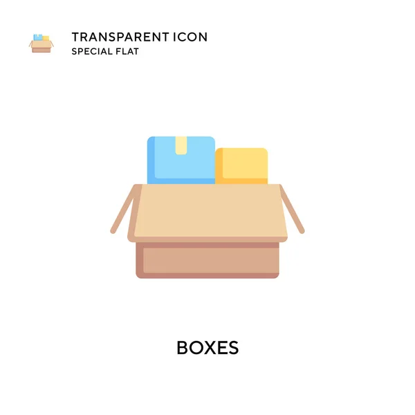 Boxes Vector Icon Flat Style Illustration Eps Vector — Stock Vector