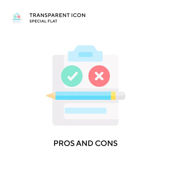 Pros and cons vector icon. Flat style illustration. EPS 10 vector. — Stock Illustration Pros Cons Vector Icon Flat Style Illustration Eps Vector Royalty Free Stock Illustrations