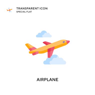 Uçak vektör simgesi. Düz çizim. EPS 10 vektörü.