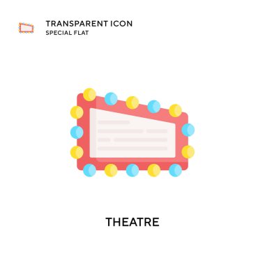 Tiyatro vektör simgesi. Düz çizim. EPS 10 vektörü.