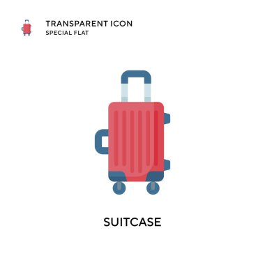 Çanta vektör simgesi. Düz çizim. EPS 10 vektörü.