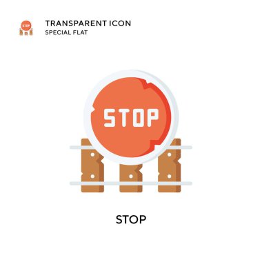 Vektör simgesini durdur. Düz çizim. EPS 10 vektörü.