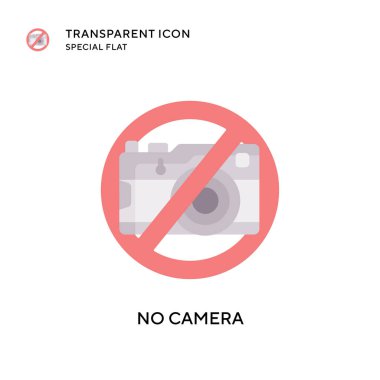 Kamera vektör simgesi yok. Düz çizim. EPS 10 vektörü.