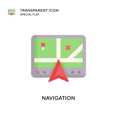 Navigasyon vektör simgesi. Düz çizim. EPS 10 vektörü.