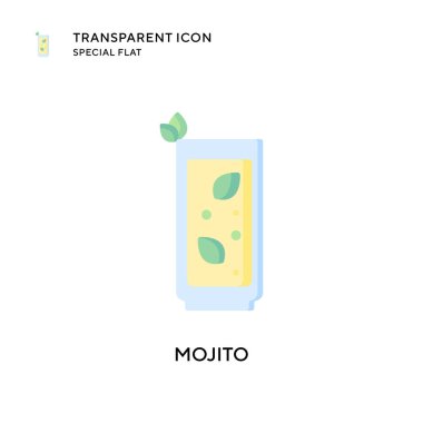 Mojito vektör simgesi. Düz çizim. EPS 10 vektörü.