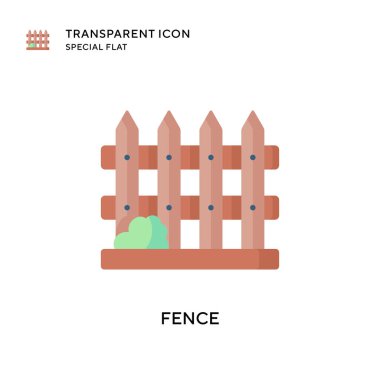 Çit vektör simgesi. Düz çizim. EPS 10 vektörü.