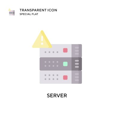 Sunucu vektör simgesi. Düz çizim. EPS 10 vektörü.