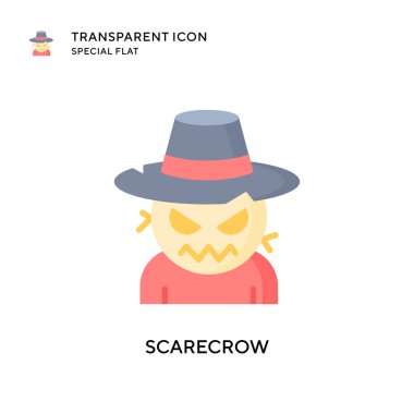 Korkuluk vektör simgesi. Düz çizim. EPS 10 vektörü.