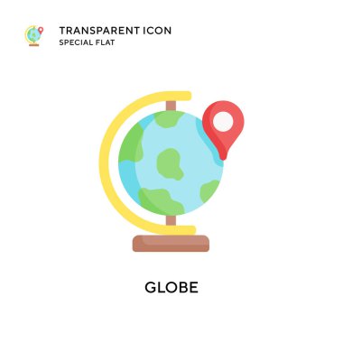 Dünya vektör simgesi. Düz çizim. EPS 10 vektörü.