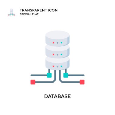 Veritabanı vektör simgesi. Düz çizim. EPS 10 vektörü.