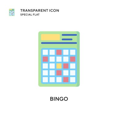 Bingo vektör simgesi. Düz çizim. EPS 10 vektörü.