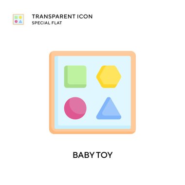 Bebek oyuncağı vektör simgesi. Düz çizim. EPS 10 vektörü.