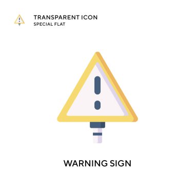 Uyarı işareti vektör simgesi. Düz çizim. EPS 10 vektörü.
