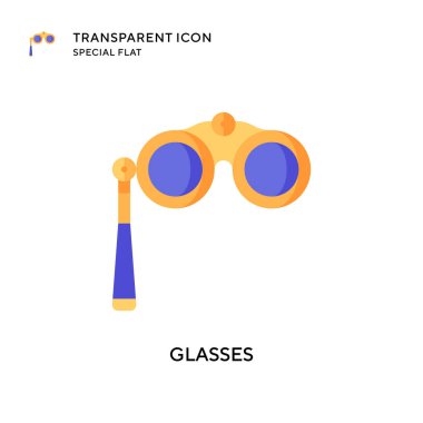 Gözlük vektör simgesi. Düz çizim. EPS 10 vektörü.