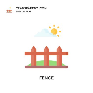 Çit vektör simgesi. Düz çizim. EPS 10 vektörü.