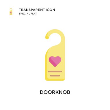 Kapı kolu vektör simgesi. Düz çizim. EPS 10 vektörü.