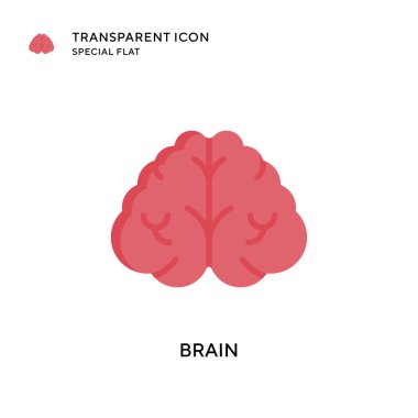 Beyin vektör simgesi. Düz çizim. EPS 10 vektörü.