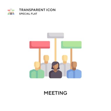 Vektör simgesi ile buluşuyorum. Düz çizim. EPS 10 vektörü.