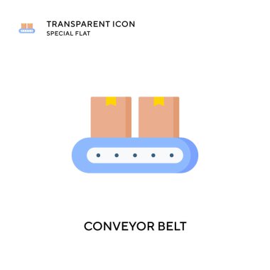 Taşıyıcı şerit vektör simgesi. Düz çizim. EPS 10 vektörü.