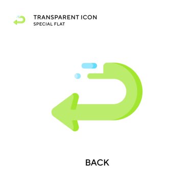 Arka vektör simgesi. Düz çizim. EPS 10 vektörü.