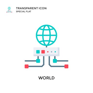 Dünya vektör simgesi. Düz çizim. EPS 10 vektörü.