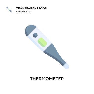 Termometre vektör simgesi. Düz çizim. EPS 10 vektörü.