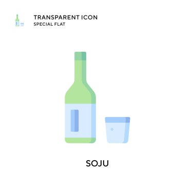 Soju vektör simgesi. Düz çizim. EPS 10 vektörü.