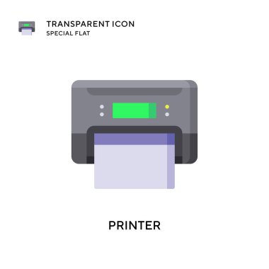 Yazıcı vektör simgesi. Düz çizim. EPS 10 vektörü.