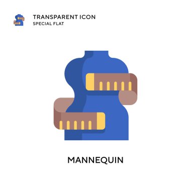 Manken vektör simgesi. Düz çizim. EPS 10 vektörü.