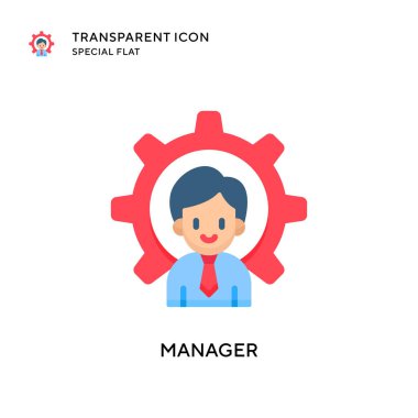 Yönetici vektör simgesi. Düz çizim. EPS 10 vektörü.