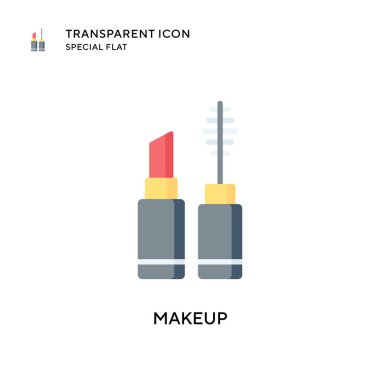 Makyaj vektörü simgesi. Düz çizim. EPS 10 vektörü.