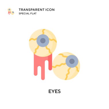 Göz vektör simgesi. Düz çizim. EPS 10 vektörü.