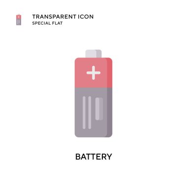 Batarya vektör simgesi. Düz çizim. EPS 10 vektörü.