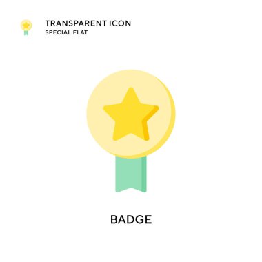 Rozet vektör simgesi. Düz çizim. EPS 10 vektörü.