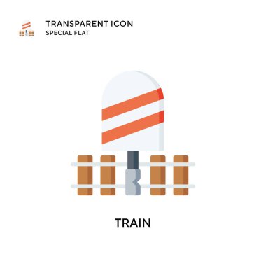 Tren vektör simgesi. Düz çizim. EPS 10 vektörü.