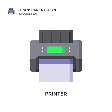 Yazıcı vektör simgesi. Düz çizim. EPS 10 vektörü.