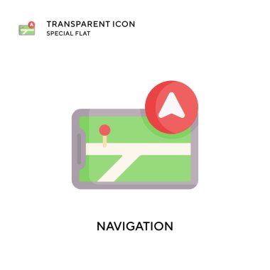 Navigasyon vektör simgesi. Düz çizim. EPS 10 vektörü.