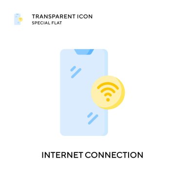 İnternet bağlantısı vektör simgesi. Düz çizim. EPS 10 vektörü.