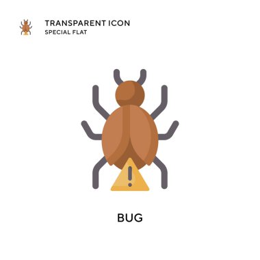 Böcek vektör simgesi. Düz çizim. EPS 10 vektörü.