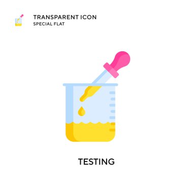 Vektör simgesi test ediliyor. Düz çizim. EPS 10 vektörü.