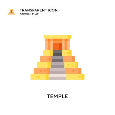 Tapınak vektör simgesi. Düz çizim. EPS 10 vektörü.