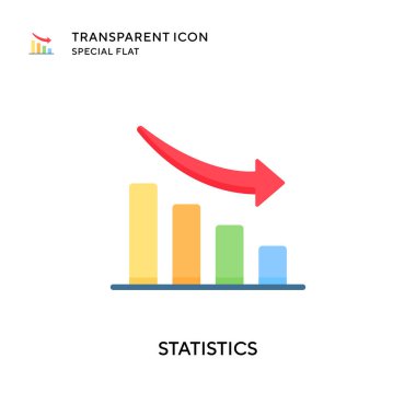 İstatistik vektör simgesi. Düz çizim. EPS 10 vektörü.