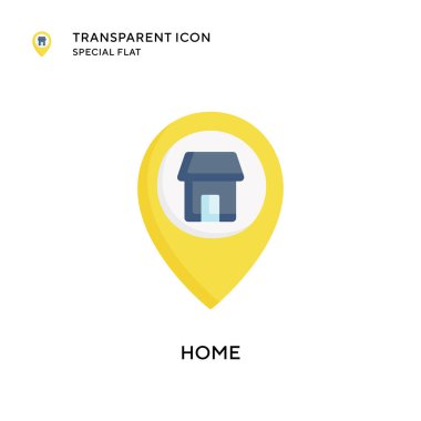 Ev vektör simgesi. Düz çizim. EPS 10 vektörü.