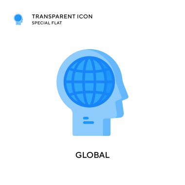 Küresel vektör simgesi. Düz çizim. EPS 10 vektörü.