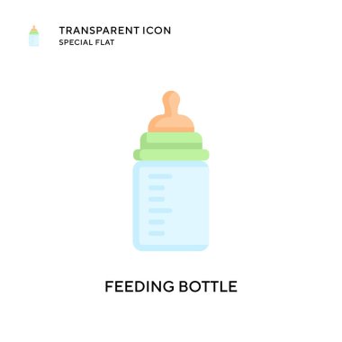 Şişe vektör ikonu besleniyor. Düz çizim. EPS 10 vektörü.