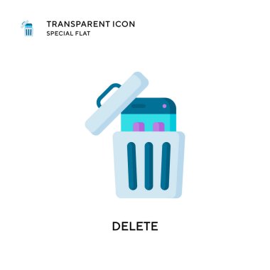 Vektör simgesini sil. Düz çizim. EPS 10 vektörü.